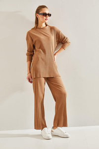 Fitilli Kaşkorse Alt Üst Takım 60201024 - Camel ALT - ÜST TAKIM modelleri