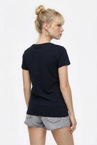 Kadın %100 Pamuk El İşi Nakış Detaylı Premium Tasarım T-Shirt 1006 60282052 - Siyah T-SHİRT modelleri