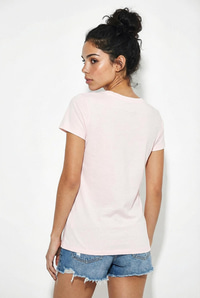 Kadın %100 Pamuk El İşi Nakışlı Bisiklet Baskılı Premium Tasarım T-Shirt 1002 60282047 - Toz Pembe T-SHİRT modelleri