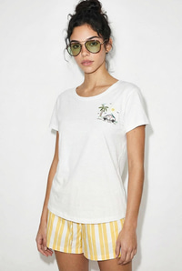 Kadın %100 Pamuk El İşi Summer Nakış Detaylı Premium Tasarım T-Shirt 1001 60282048 - Beyaz T-SHİRT modelleri