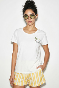Kadın %100 Pamuk El İşi Summer Nakış Detaylı Premium Tasarım T-Shirt 1001 60282048 - Beyaz T-SHİRT modelleri
