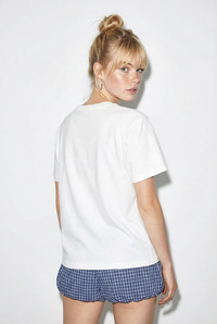 Kadın %100 Pamuk Italy Temalı Baskılı Premium Tasarım T-Shirt 1008 60282054 - Beyaz T-SHİRT modelleri