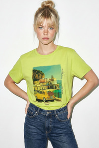 Kadın %100 Pamuk Italy Temalı Baskılı Premium Tasarım T-Shirt 1008 60282054 - Fıstık Yeşili T-SHİRT modelleri