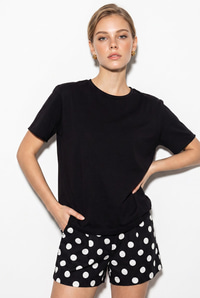Kadın %100 Pamuk Regular Fit Bisiklet Yaka Basic T-Shirt 60382624 - Siyah T-SHİRT modelleri