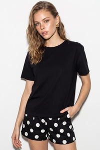 Kadın %100 Pamuk Regular Fit Bisiklet Yaka Basic T-Shirt 60382624 - Siyah T-SHİRT modelleri