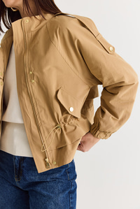 Kadın Astarlı Dik Yaka Beli Büzgülü Cep Detaylı Kısa Yağmurluk 2954 60286575 - Camel DIŞ GİYİM modelleri