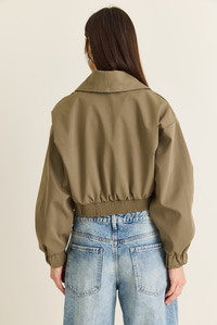 Kadın Astarlı Şal Yaka Kemer Detaylı Crop Oversize Trençkot 2825 60286547 - Haki DIŞ GİYİM modelleri