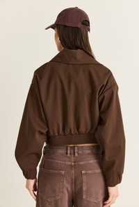 Kadın Astarlı Şal Yaka Kemer Detaylı Crop Oversize Trençkot 2825 60286547 - Kahverengi DIŞ GİYİM modelleri