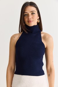 Kadın Balıkçı Yaka Kolsuz Triko Bluz ve Bolero Takım TT261010 60286560 - Lacivert ALT - ÜST TAKIM modelleri