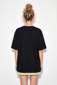 Kadın Baskı ve Payet Detaylı Fiyonklu Basic T-Shirt 7643 60286115 - Siyah T-SHİRT modelleri
