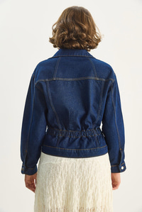 Kadın Beli Lastikli Denim Ceket 6090 60283610 - Lacivert CEKET modelleri