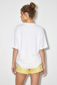 Kadın Bisiklet Yaka Kedi Baskılı Oversize %100 Pamuk T-Shirt ÖT100006 60286274 - Beyaz T-SHİRT modelleri