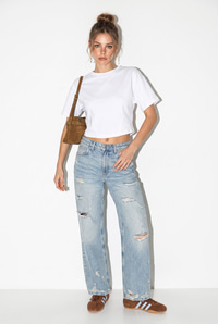 Kadın Bisiklet Yaka Korsaj Dikiş Detaylı Crop Bluz ÖB261040 60286436 - Beyaz BLUZ modelleri