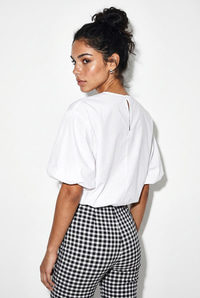 Kadın Bisiklet Yaka Poplin Balon Bluz DB261004 60286231 - Beyaz BLUZ modelleri