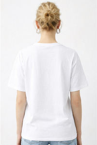 Kadın Boncuk Taş İşlemeli Yusufçuk Desenli Rahat Kalıp T-Shirt 2212 60283971 - Beyaz T-SHİRT modelleri