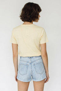 Kadın Boncuk Taş İşlemeli Yusufçuk Desenli Rahat Kalıp T-Shirt 2212 60283971 - Sarı T-SHİRT modelleri