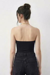 Kadın Boyundan Aksesuarlı Degaje Yaka Altı Çıtçıtlı Bodysuit 3546 60286007 - Siyah BLUZ modelleri