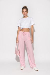 Kadın Cep Detaylı Beli Lastikli Bağlama Detaylı Yazlık Liyosel Pantolon YP5424 60283375 - Pembe PANTOLON modelleri