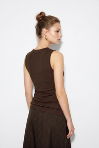 Kadın Dantel Detaylı V Yaka Fit Atlet Bluz 1054 60286241 - Acı Kahve BLUZ modelleri