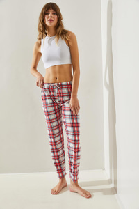 Kadın Desenli Pijama Altı 60251159 - Lacivert-Kırmızı EŞOFMAN ALTI modelleri