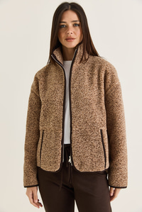 Kadın Dik Yaka Cep Detaylı Biyeli Çift Fermuarlı Oversize Teddy Polar Sweat 2970 60286656 - Sütlü Kahve SWEATSHİRT modelleri