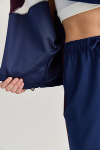 Kadın Dik Yaka Fermuarlı Garnili Oversize Hırka Bol Pantolon Modal Takım 8123 60286515 - Lacivert ALT - ÜST TAKIM modelleri