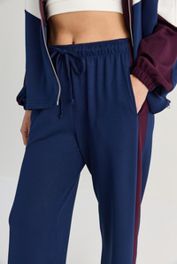 Kadın Dik Yaka Fermuarlı Garnili Oversize Hırka Bol Pantolon Modal Takım 8123 60286515 - Lacivert ALT - ÜST TAKIM modelleri