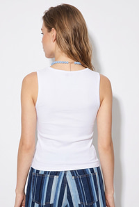 Kadın Fitilli Basic Atlet 60382627 - Beyaz BLUZ modelleri