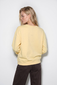 Kadın Fiyonk Baskılı Taş Detaylı Oversize Üç İplik Sweatshirt 2283 60286479 - Sarı SWEATSHİRT modelleri