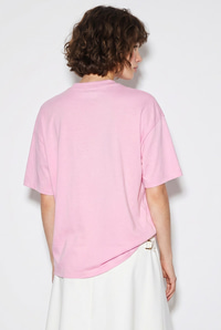 Kadın Fular ve İnci Detaylı Bisiklet Yaka Oversize Basic T-Shirt 360096 60286358 - Pembe T-SHİRT modelleri