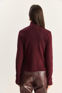 Kadın Halter Yaka İçten Bluz Detaylı Hırka TH251006 60283834 - Bordo BLUZ modelleri
