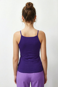 Kadın Halter Yaka Saran Basic Bluz 60251253 - Mor BLUZ modelleri