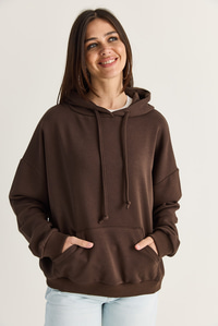 Kadın Kanat Detaylı Taş İşlemeli Kapüşonlu Kanguru Cepli Sweatshirt 4197 60286519 - Acı Kahve SWEATSHİRT modelleri