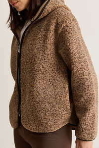 Kadın Kapüşonlu Biyeli Fermuarlı Cep Detaylı Teddy Peluş Sweat 2970 60286606 - Kahverengi-Vizon SWEATSHİRT modelleri