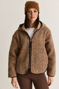 Kadın Kapüşonlu Biyeli Fermuarlı Cep Detaylı Teddy Peluş Sweat 2970 60286606 - Kahverengi-Vizon SWEATSHİRT modelleri