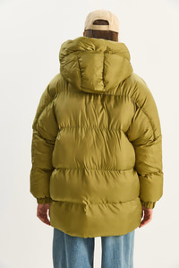 Kadın Kapüşonlu Oversize Yarasa Kol Şişme Mont 60283686 - Yeşil DIŞ GİYİM modelleri