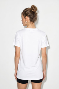 Kadın Kısa Kollu Bisiklet Yaka %100 Pamuk Relaxed Basic T-Shirt 60286905 - Beyaz T-SHİRT modelleri