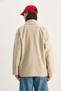 Kadın Kruvaze Yaka Cep Detaylı Kaşe Blazer Ceket 60283757 - Bej CEKET modelleri