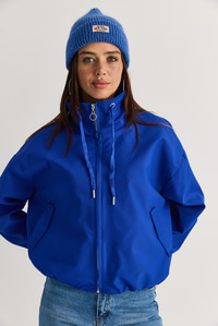 Kadın Oversize Dik Yaka Fermuarlı Bomber Ceket 2854 60286591 - Saks CEKET modelleri