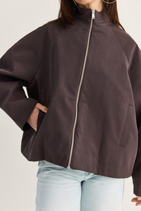 Kadın Oversize Dik Yaka Fermuarlı Reglan Kol A Kesim Kısa Trençkot 2100 60286511 - Acı Kahve DIŞ GİYİM modelleri