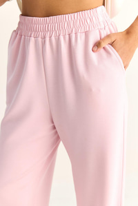 Kadın Şal Detaylı Basic T-Shirt Beli Lastikli Bol Pantolon Alt-Üst Modal Takım 4116 60286084 - Pembe-Beyaz ALT - ÜST TAKIM modelleri