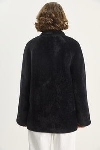 Kadın Şık Düğme Detaylı Cepli Astarlı Oversize Peluş Mont 0306 60283614 - Siyah DIŞ GİYİM modelleri