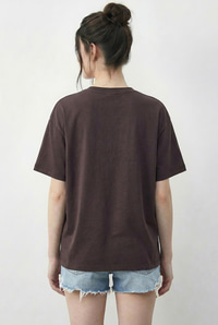 Kadın Teddy Nakışlı İşlemeli Bisiklet Yaka Basic T-Shirt 7533 60283952 - Kakao T-SHİRT modelleri