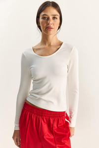 Kadın Ultra Soft U Yaka Bluz 122 60283831 - Beyaz BLUZ modelleri