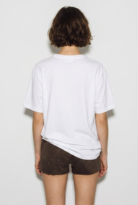 Kadın V Yaka For Love Nakış ve Boncuk İşlemeli Oversize T-Shirt 2240 60286329 - Beyaz T-SHİRT modelleri