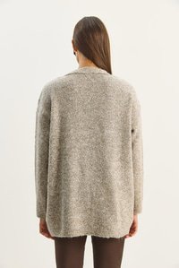 Kadın V Yaka Oversize Buklet Carmen Triko Hırka 2433 60283679 - Bej HIRKA modelleri