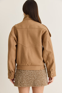Kadın Viral Oversize Yüksek Yaka Apolet Detaylı Suni Kaşe Kaban 427 60286643 - Camel DIŞ GİYİM modelleri