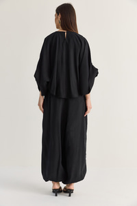 Kadın Yarasa Kol Oversize Bluz Şalvar Pantolon Modal Alt-Üst Takım 4183 60286473 - Siyah ALT - ÜST TAKIM modelleri