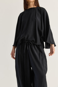 Kadın Yarasa Kol Oversize Bluz Şalvar Pantolon Modal Alt-Üst Takım 4183 60286473 - Siyah ALT - ÜST TAKIM modelleri
