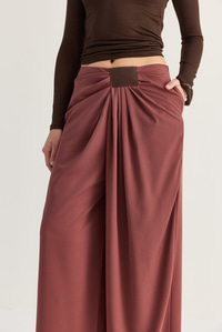 Kadın Yüksek Bel Pile Detaylı Cepli Bol Pantolon DP261061 60286502 - Gül Kurusu PANTOLON modelleri